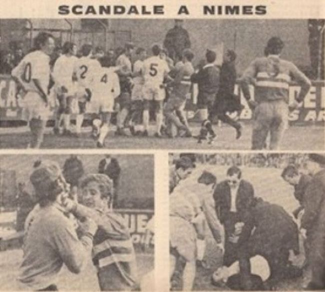 Des excités envahissent le terrain et en plein match, "tabassent" l'arbitre et les joueurs. Honteux.